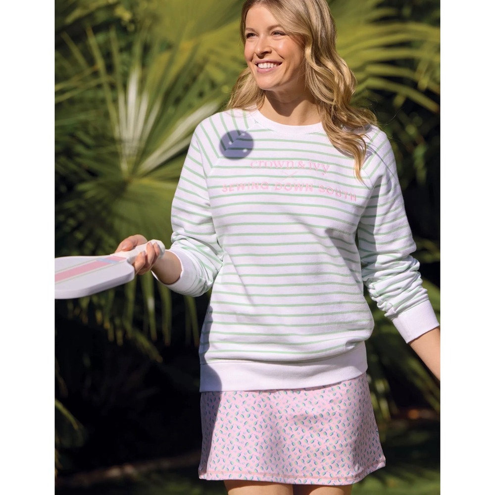 Crown & Ivy Sewing Down South Pickleball Skort Skirt Pink XL athletic